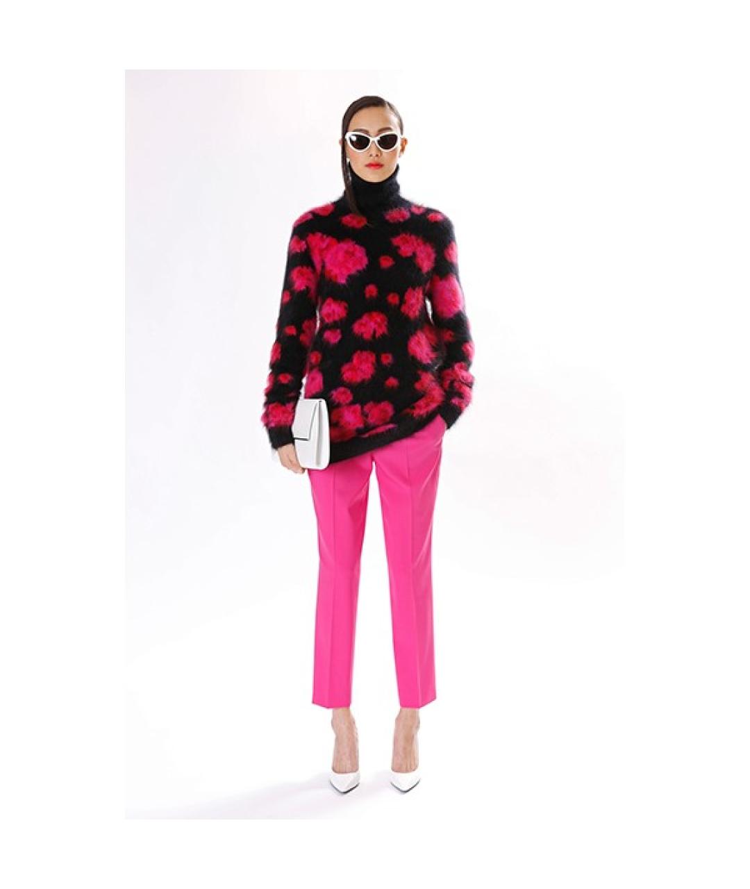 MICHAEL KORS Фуксия шерстяные прямые брюки, фото 7