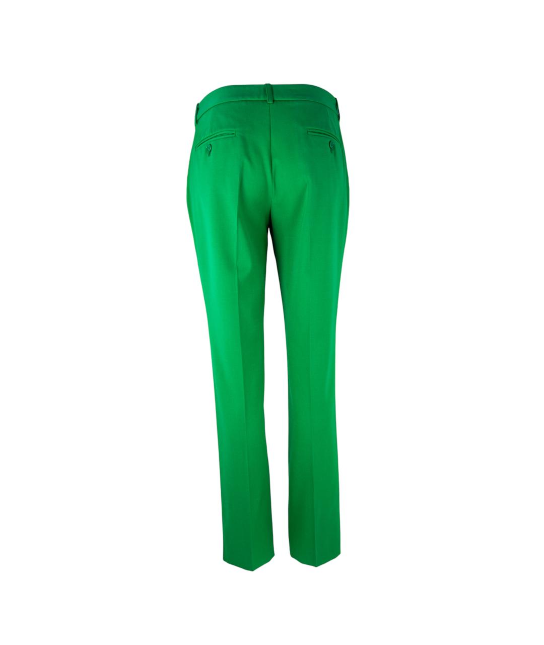 MICHAEL KORS Зеленые шерстяные прямые брюки, фото 3