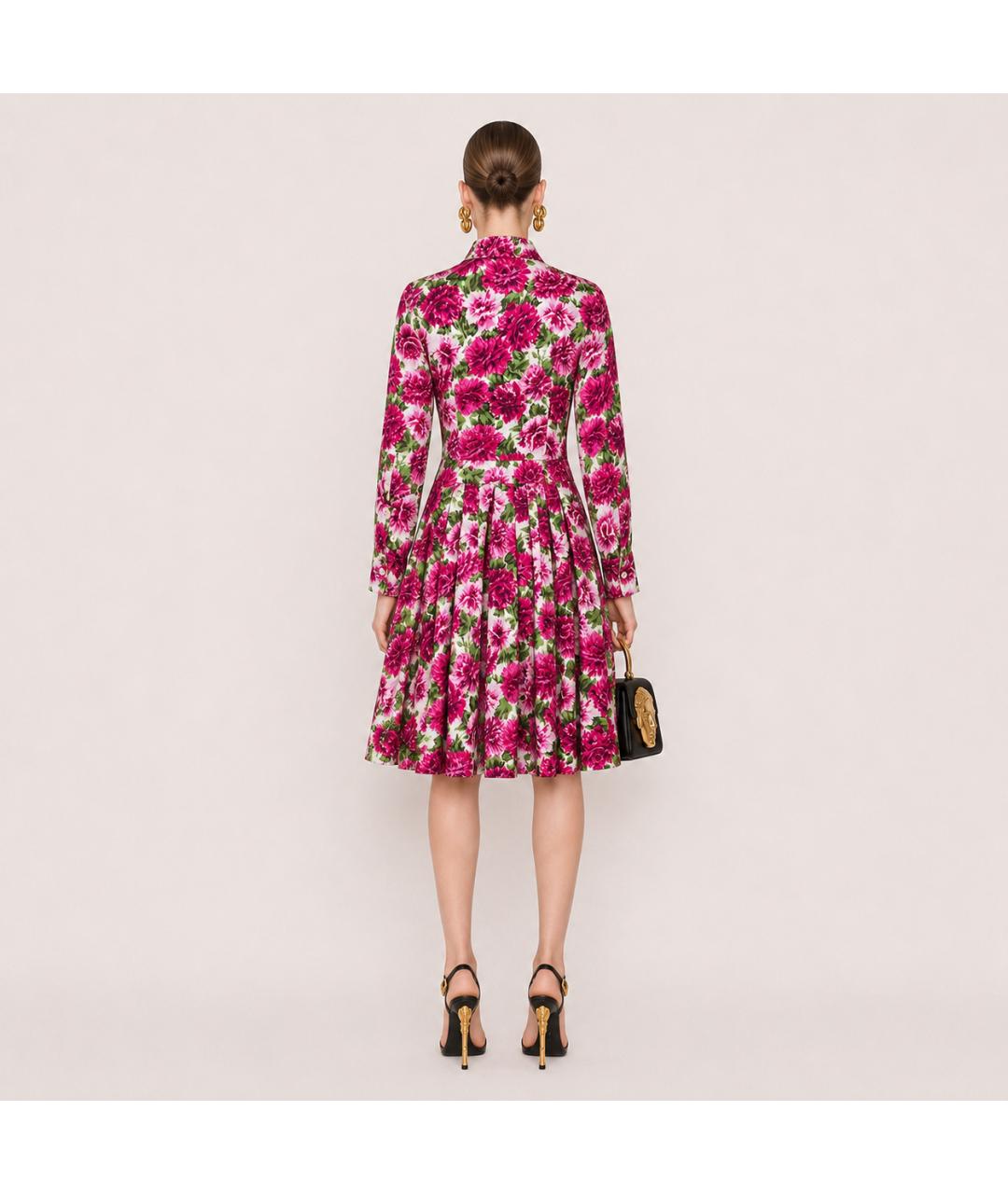 MICHAEL KORS Мульти хлопковое вечернее платье, фото 5