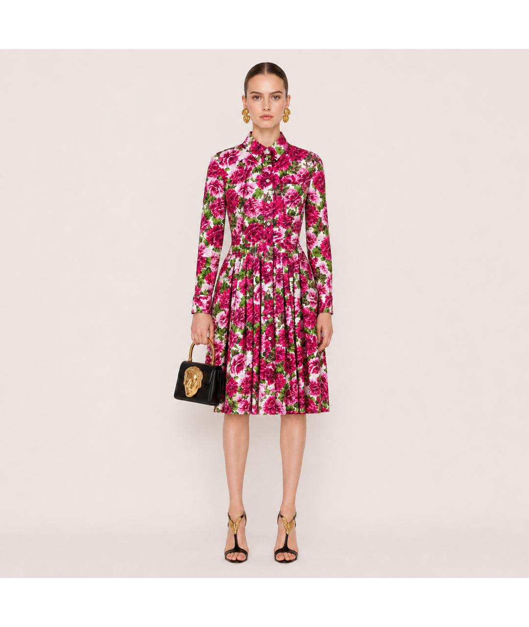 MICHAEL KORS Мульти хлопковое вечернее платье, фото 4