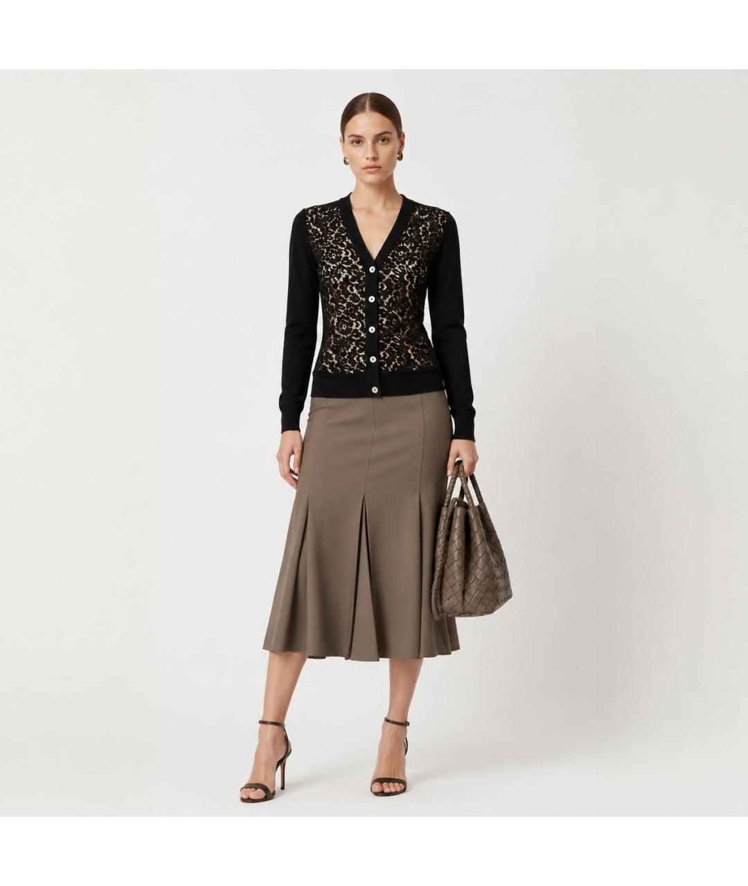 MICHAEL KORS Черный кашемировый кардиган, фото 6