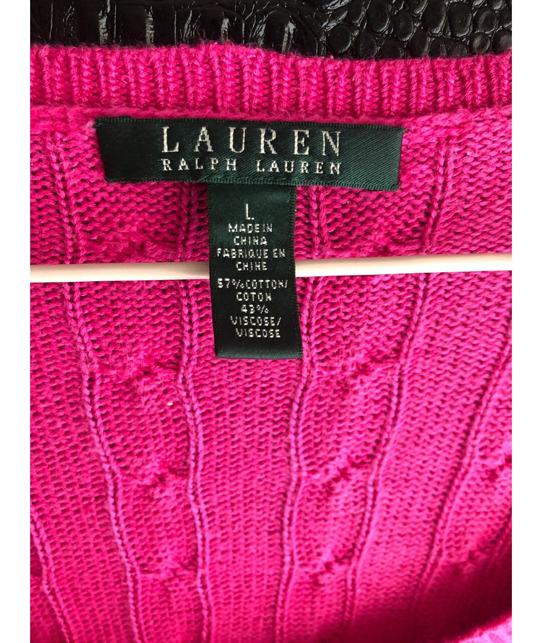 RALPH LAUREN Фуксия хлопковый джемпер / свитер, фото 5