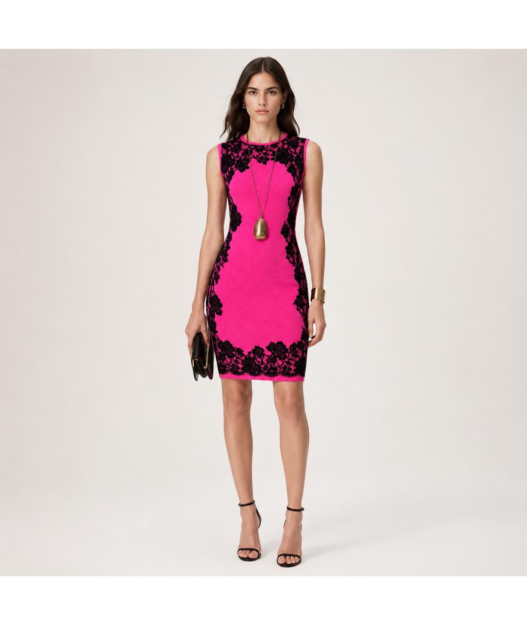 MICHAEL KORS Фуксия кашемировое вечернее платье, фото 5