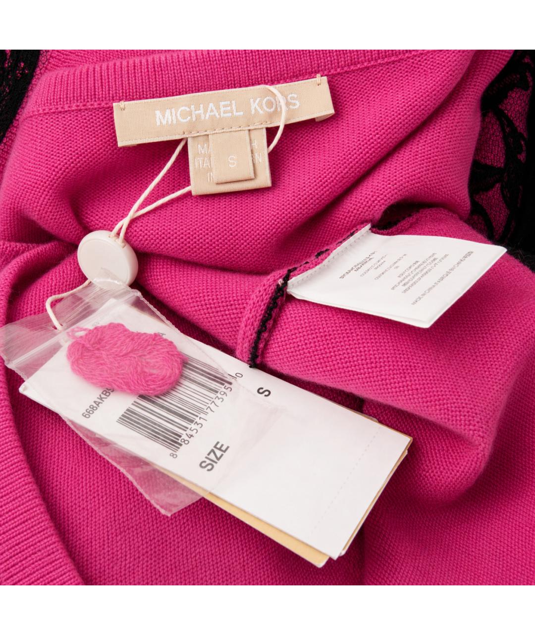 MICHAEL KORS Фуксия кашемировое вечернее платье, фото 4