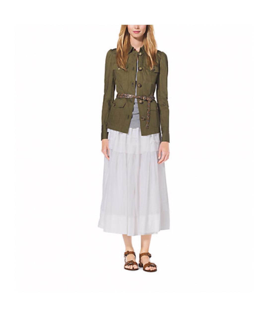 MICHAEL KORS Хаки хлопковый жакет/пиджак, фото 7