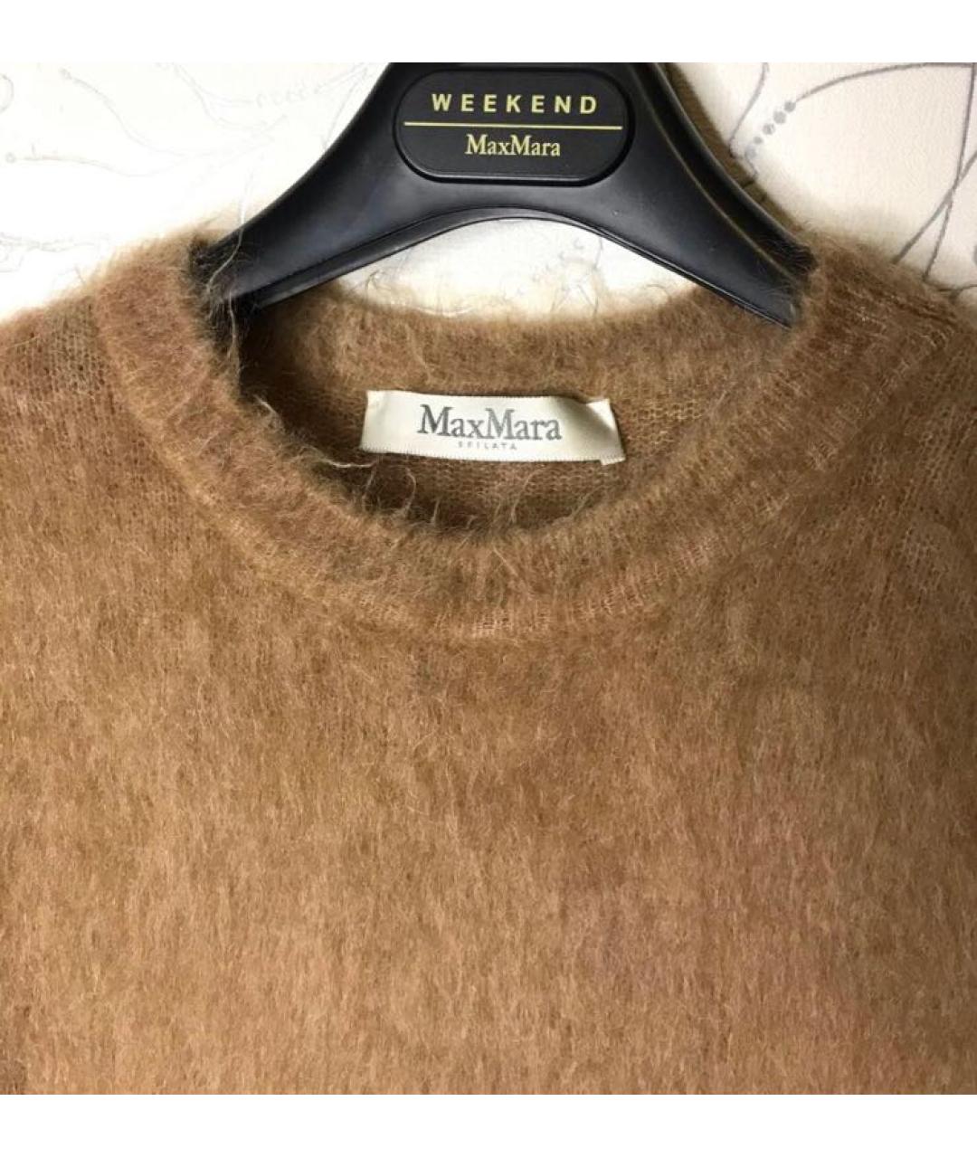 MAX MARA Коричневое шерстяное повседневное платье, фото 3