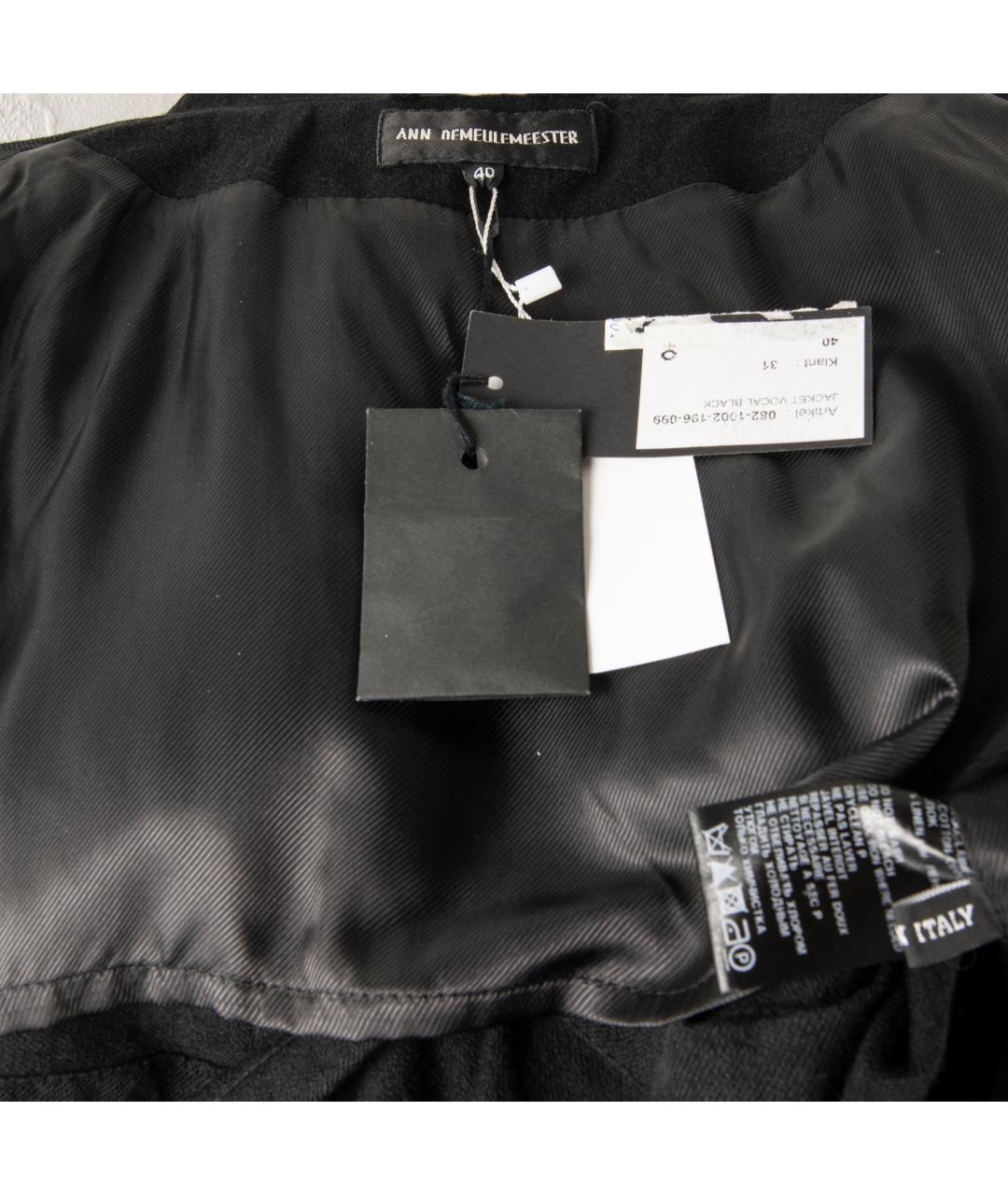 ANN DEMEULEMEESTER Черная шерстяная куртка, фото 5