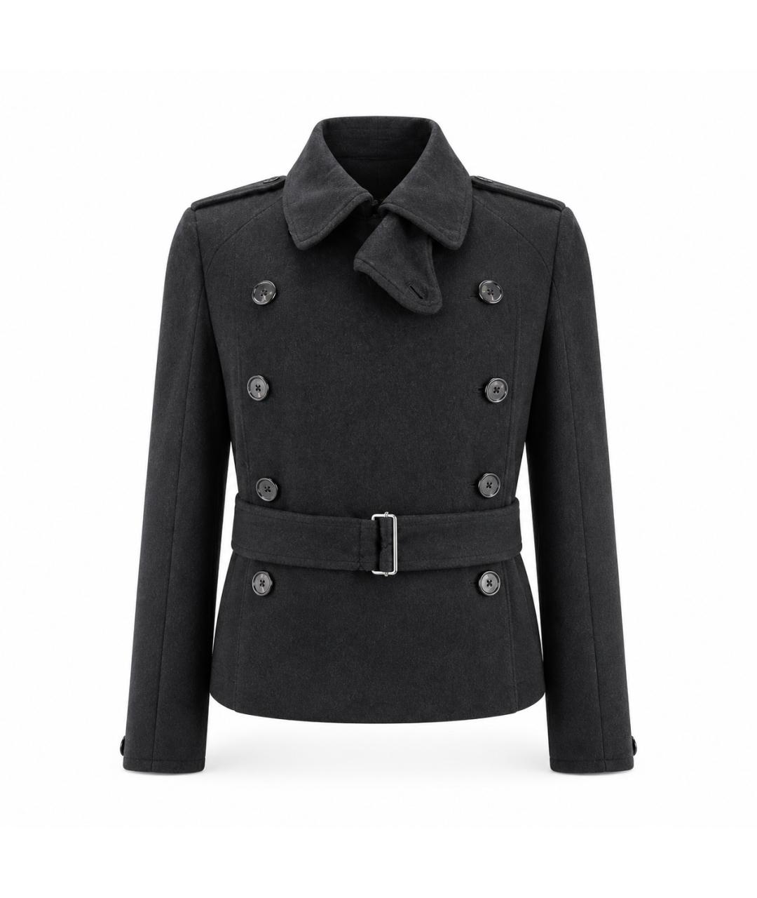 ANN DEMEULEMEESTER Черная шерстяная куртка, фото 8