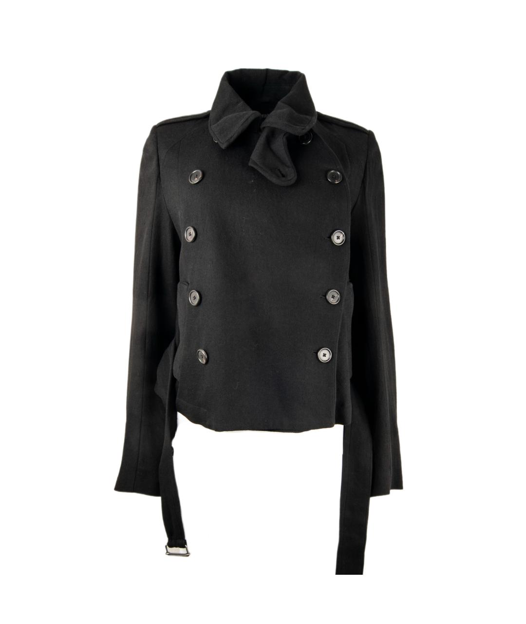 ANN DEMEULEMEESTER Черная шерстяная куртка, фото 2