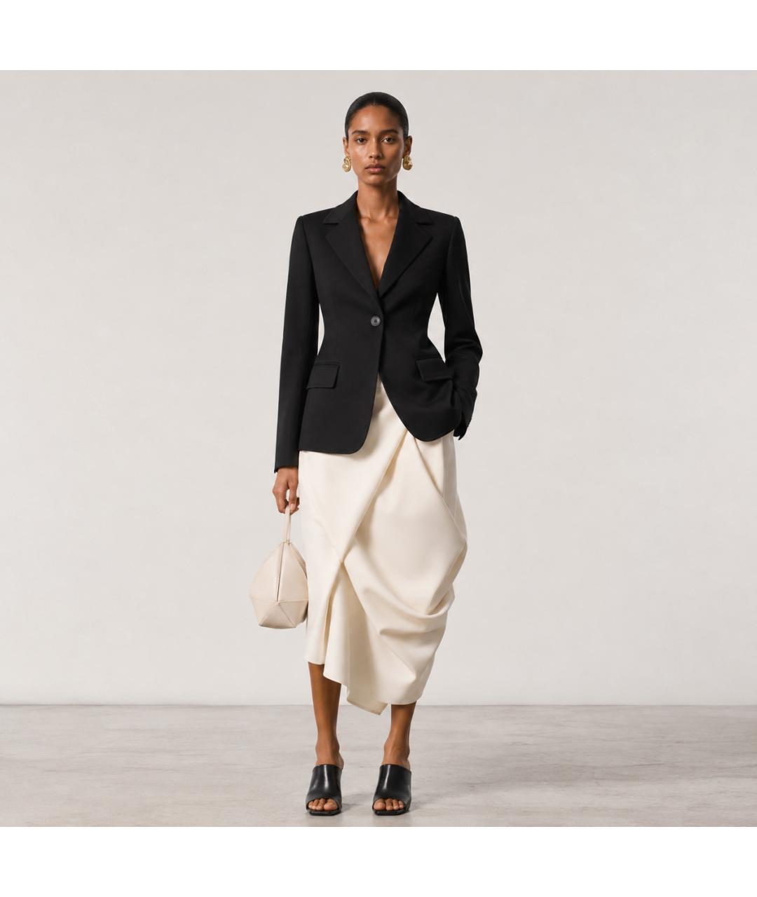 ANN DEMEULEMEESTER Черный вискозный жакет/пиджак, фото 7