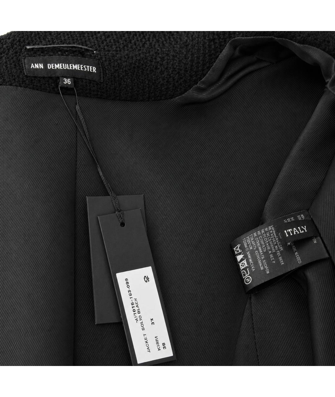 ANN DEMEULEMEESTER Черный вискозный жакет/пиджак, фото 6