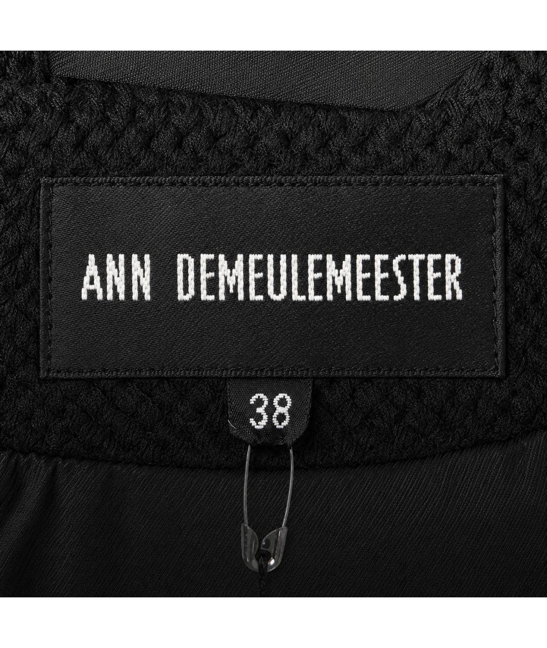 ANN DEMEULEMEESTER Черный вискозный жакет/пиджак, фото 5