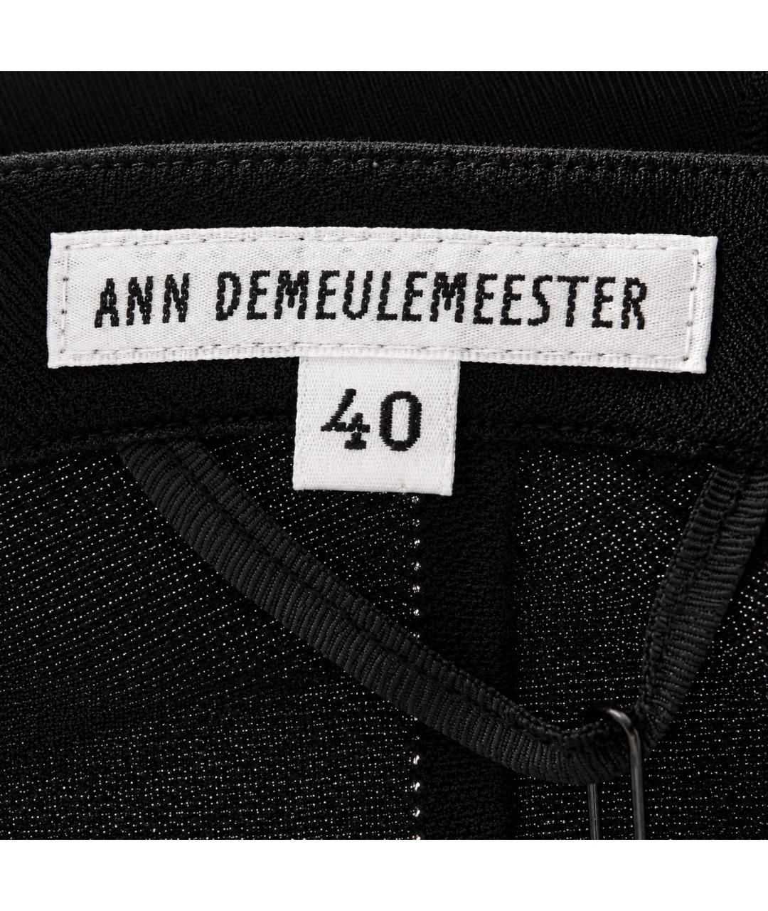 ANN DEMEULEMEESTER Черный вискозный тренч/плащ, фото 4