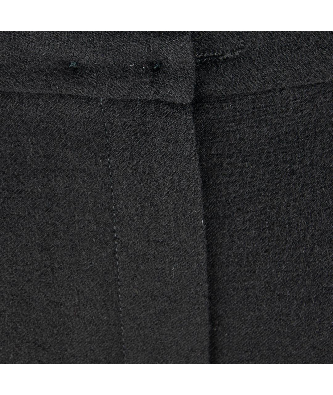 ANN DEMEULEMEESTER Черные шерстяные прямые брюки, фото 2