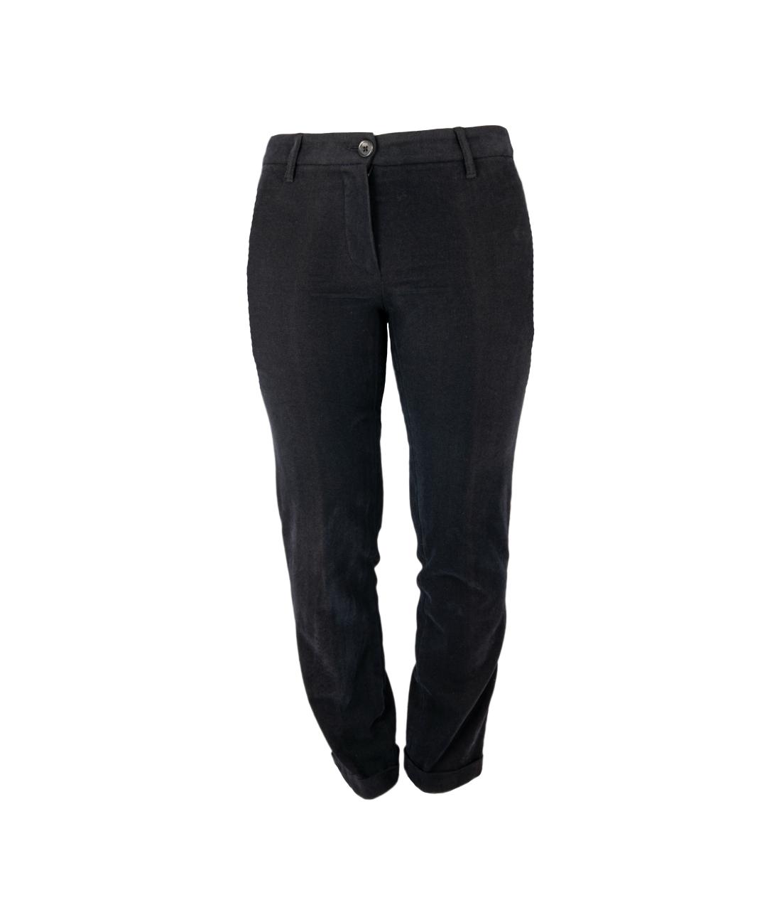 ANN DEMEULEMEESTER Антрацитовые шерстяные прямые брюки, фото 1