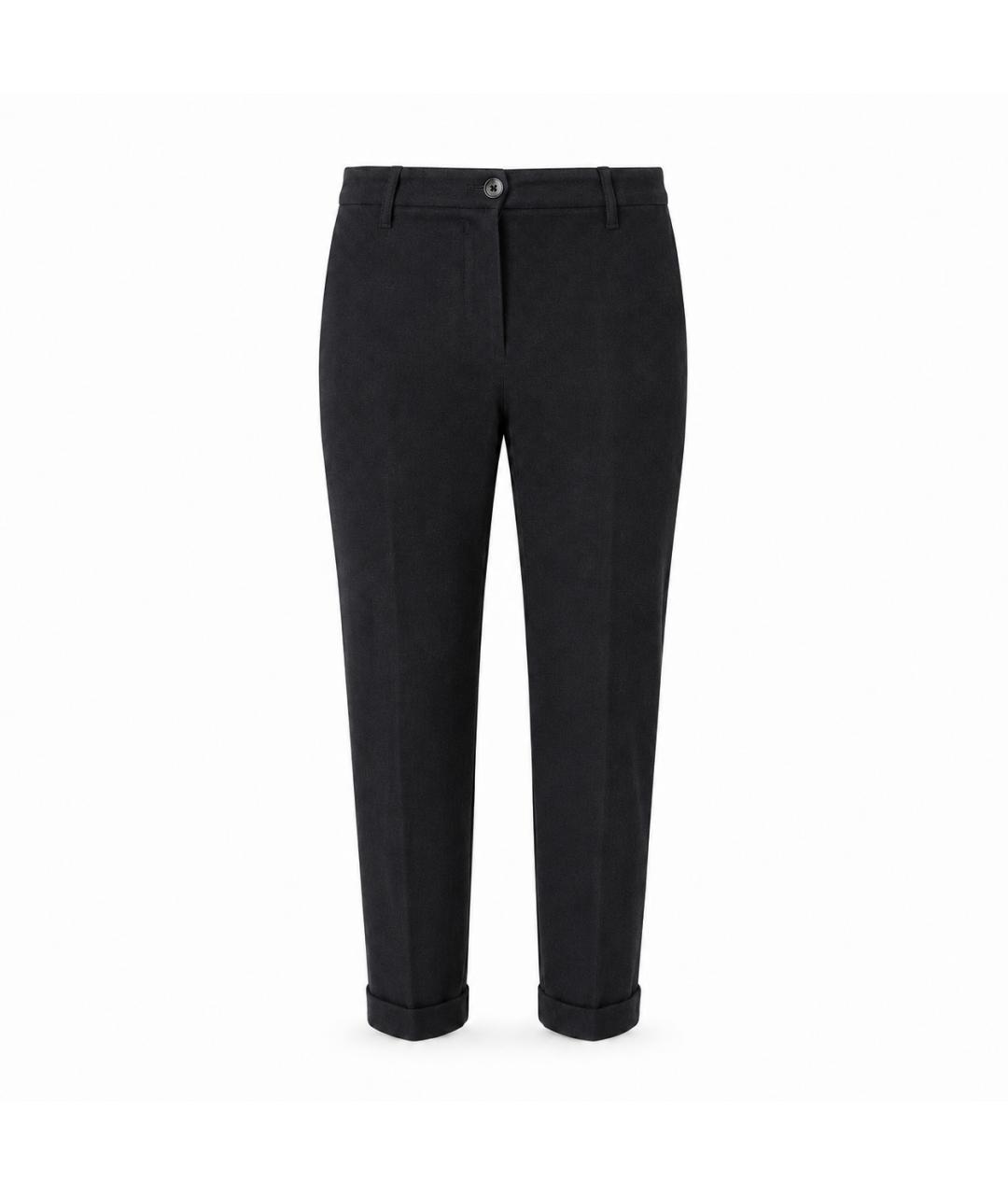 ANN DEMEULEMEESTER Антрацитовые шерстяные прямые брюки, фото 1