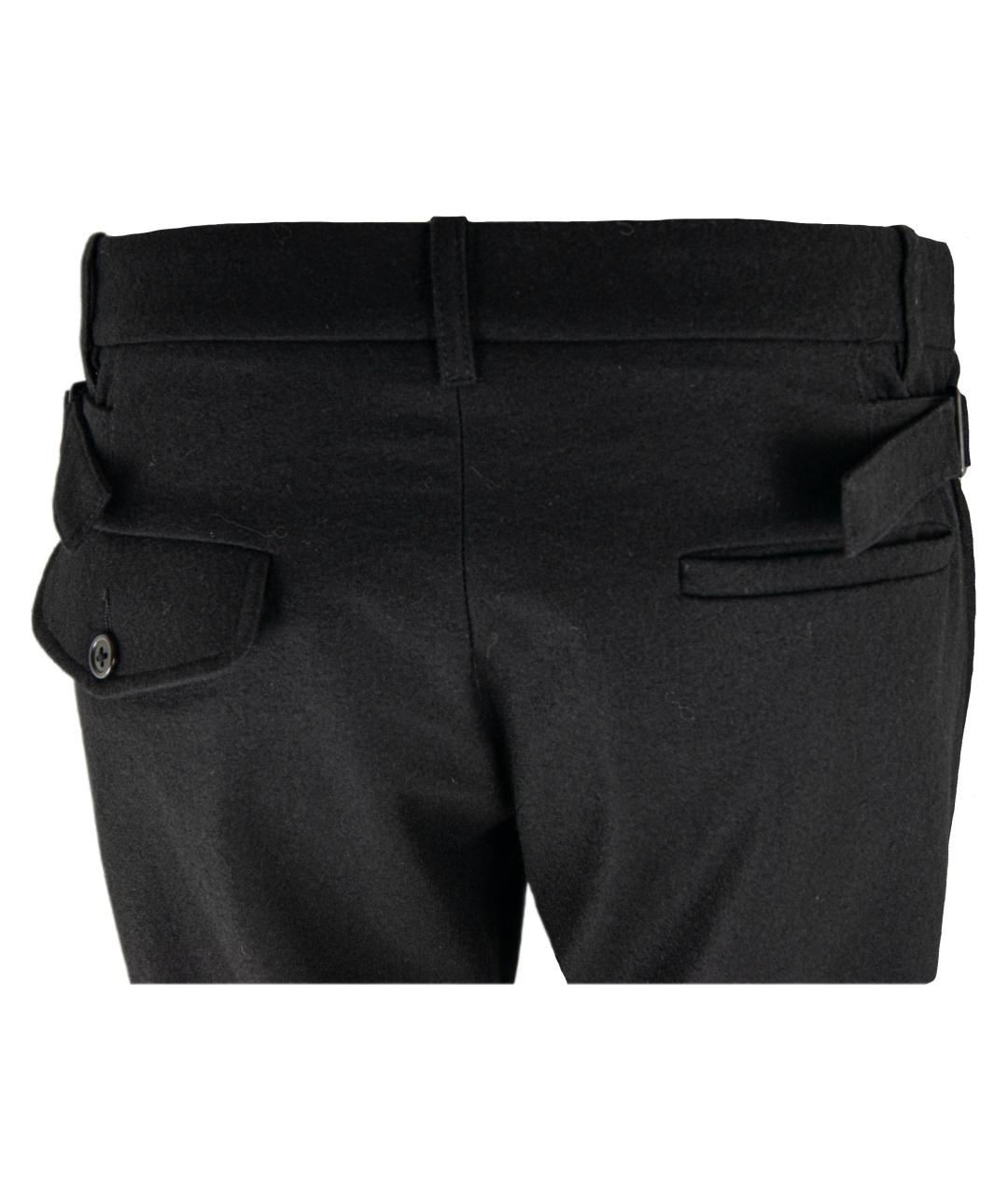 ANN DEMEULEMEESTER Черные шерстяные брюки широкие, фото 4