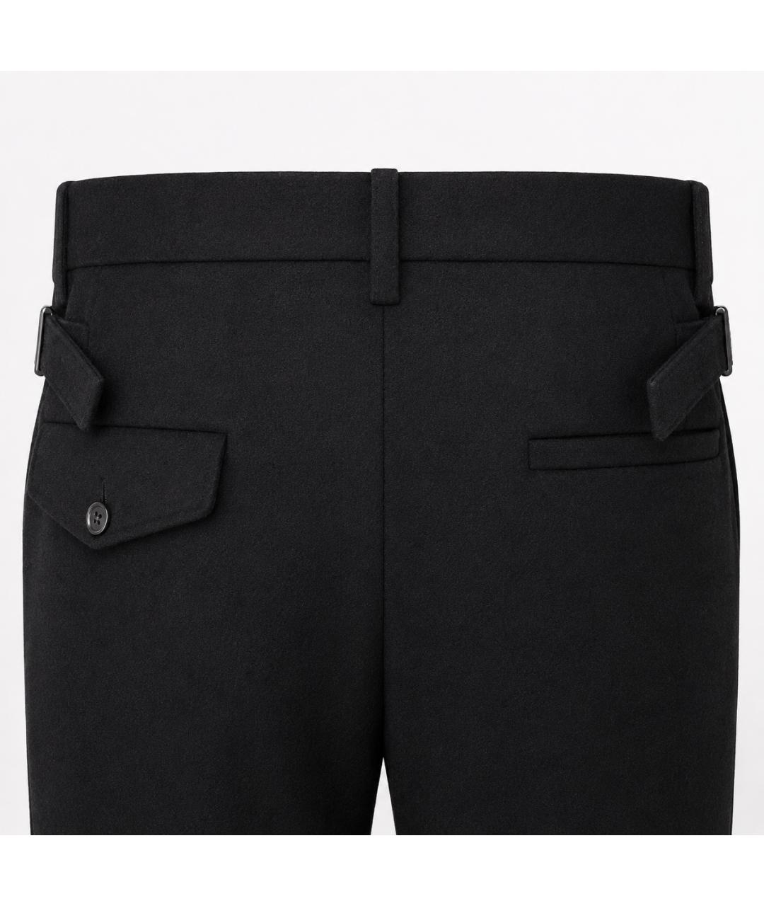 ANN DEMEULEMEESTER Черные шерстяные брюки широкие, фото 4