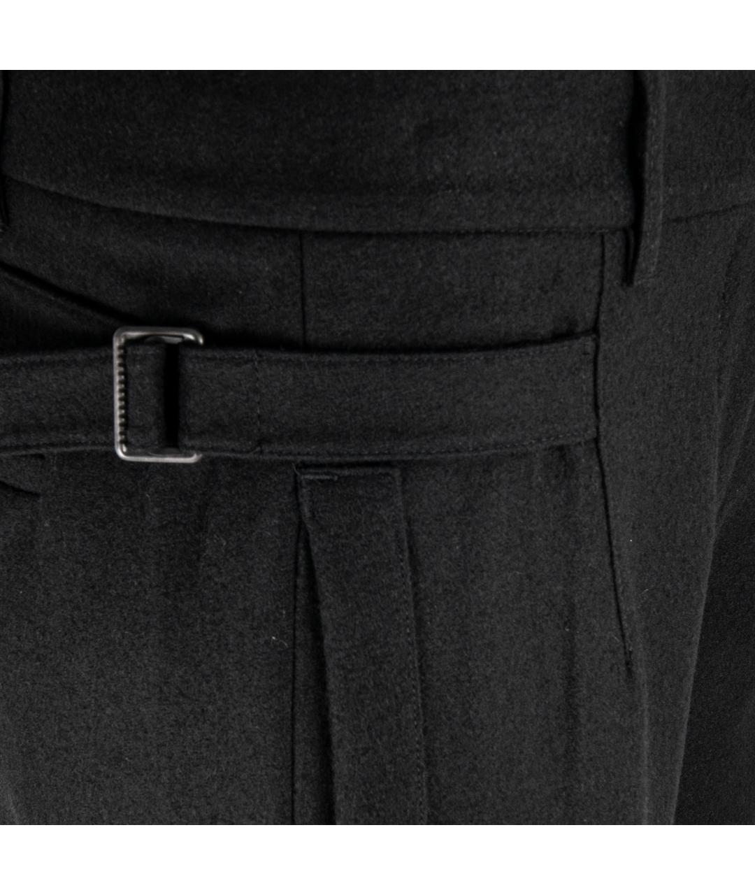 ANN DEMEULEMEESTER Черные шерстяные брюки широкие, фото 2