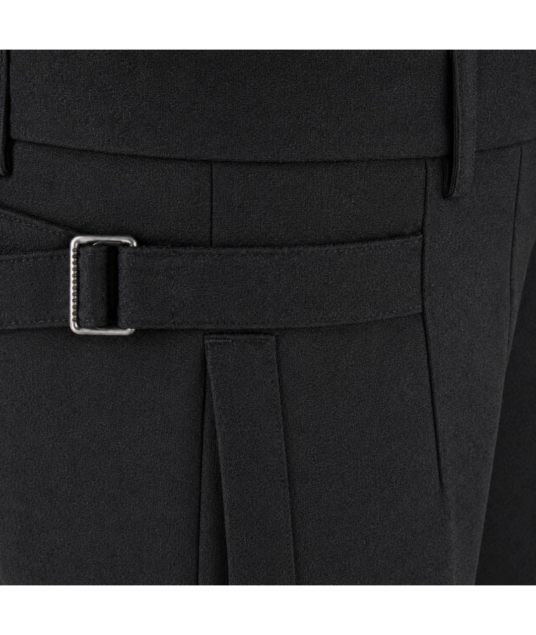 ANN DEMEULEMEESTER Черные шерстяные брюки широкие, фото 2