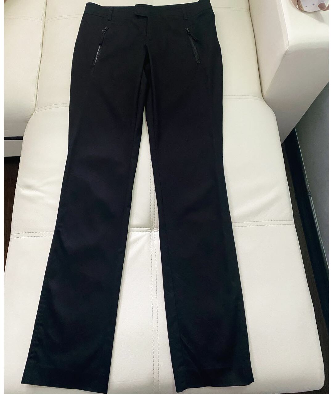 ARMANI EXCHANGE Черные хлопковые прямые брюки, фото 2