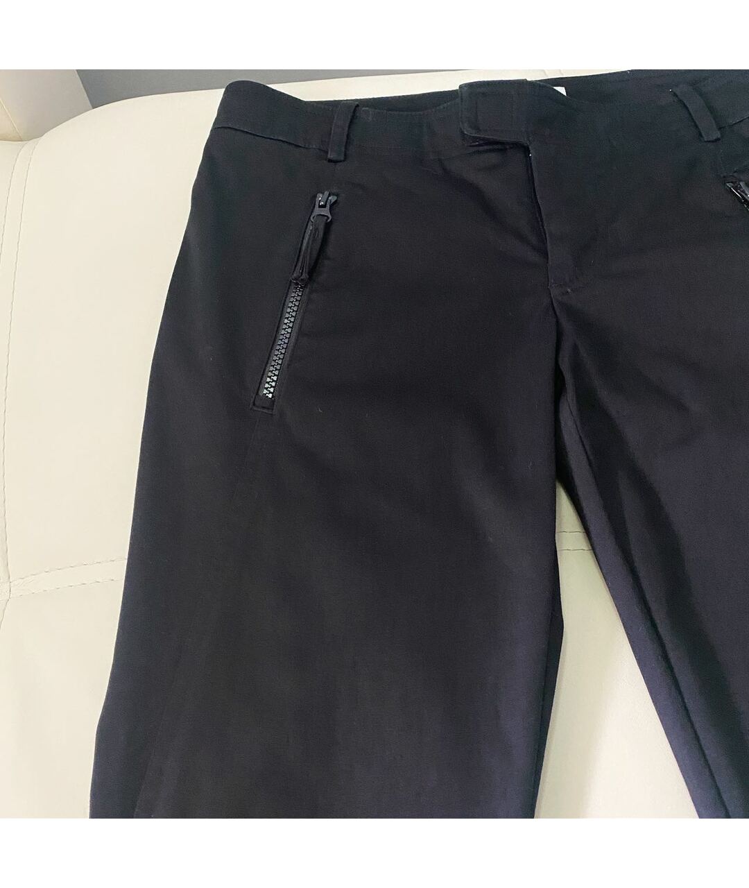 ARMANI EXCHANGE Черные хлопковые прямые брюки, фото 3
