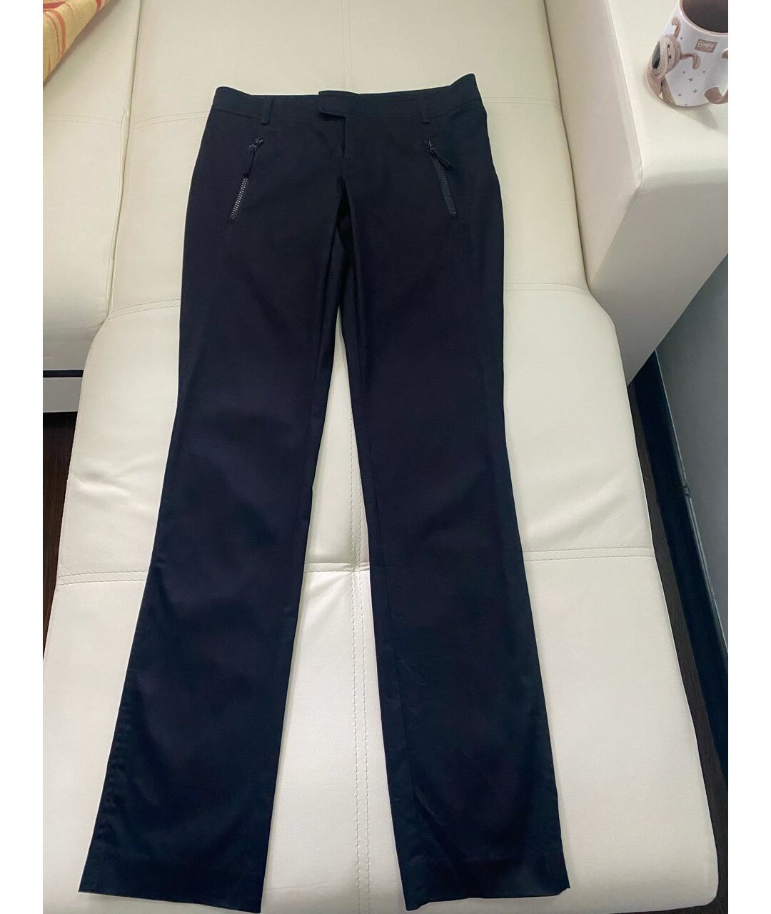 ARMANI EXCHANGE Черные хлопковые прямые брюки, фото 8
