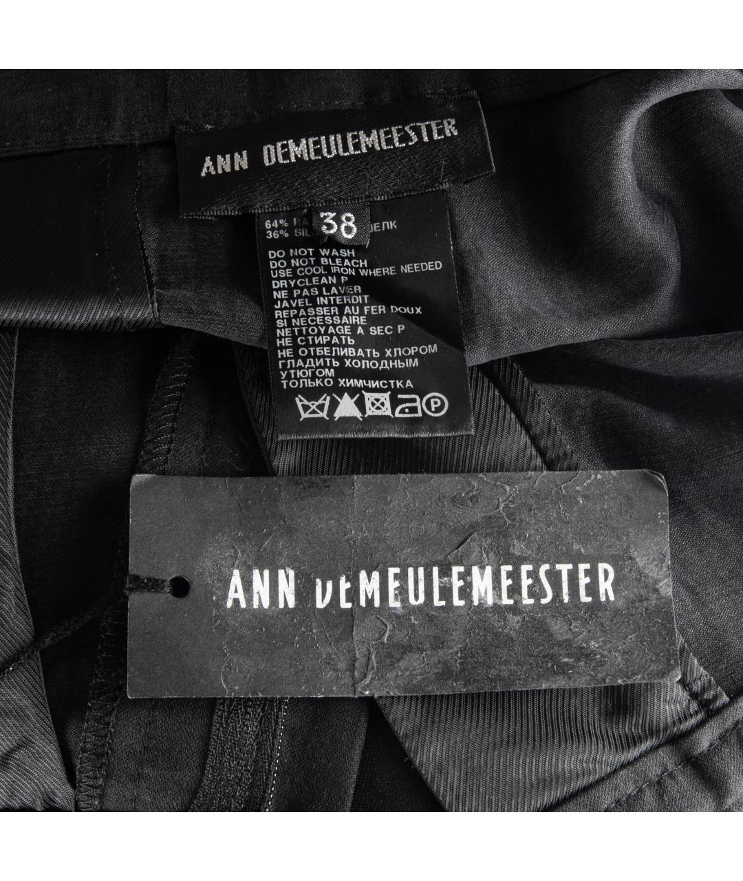 ANN DEMEULEMEESTER Черные брюки узкие, фото 6
