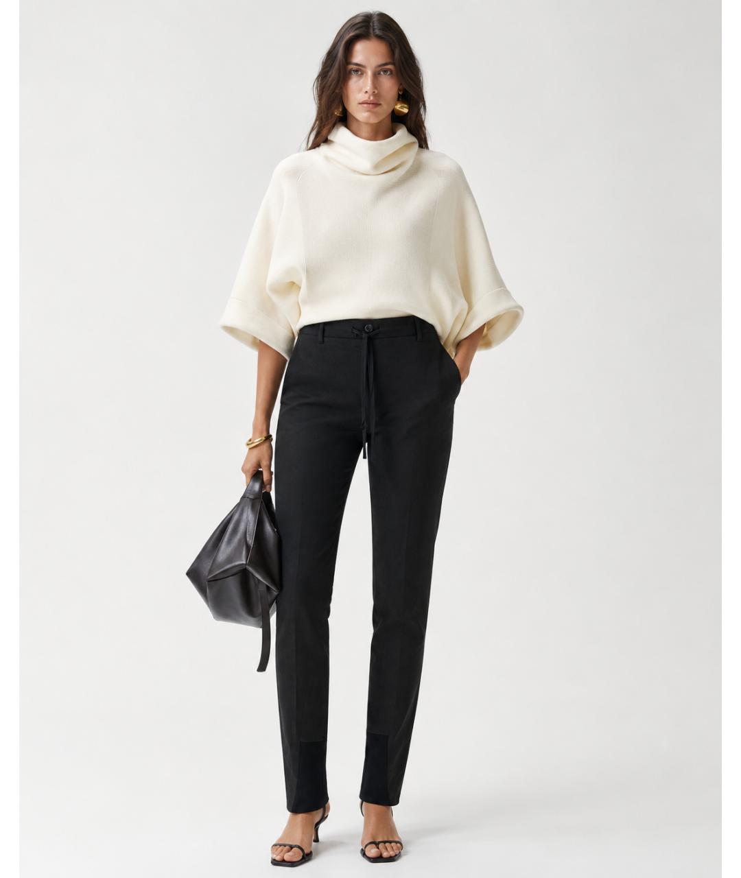 ANN DEMEULEMEESTER Черные брюки узкие, фото 7