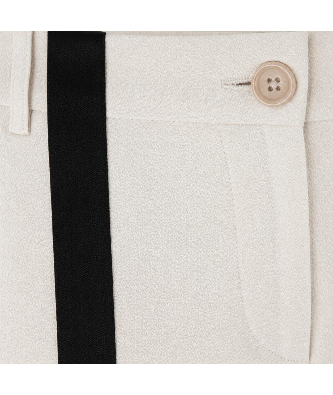 ANN DEMEULEMEESTER Бежевые хлопковые брюки широкие, фото 2