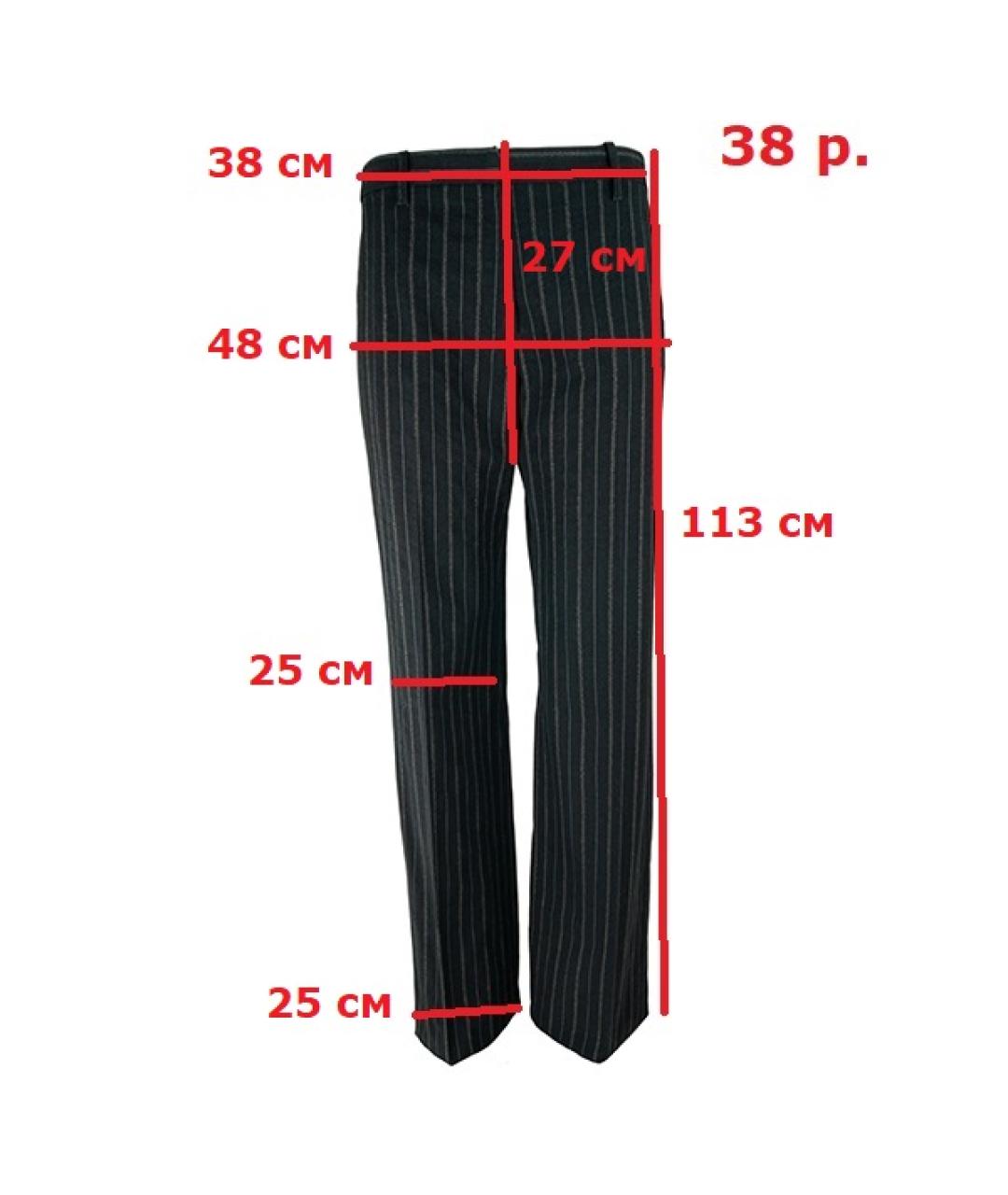 ANN DEMEULEMEESTER Черные шерстяные брюки широкие, фото 6