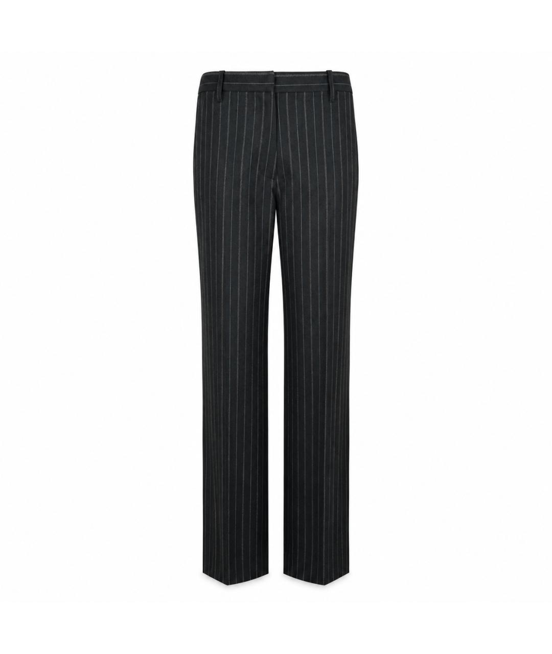 ANN DEMEULEMEESTER Черные шерстяные брюки широкие, фото 1