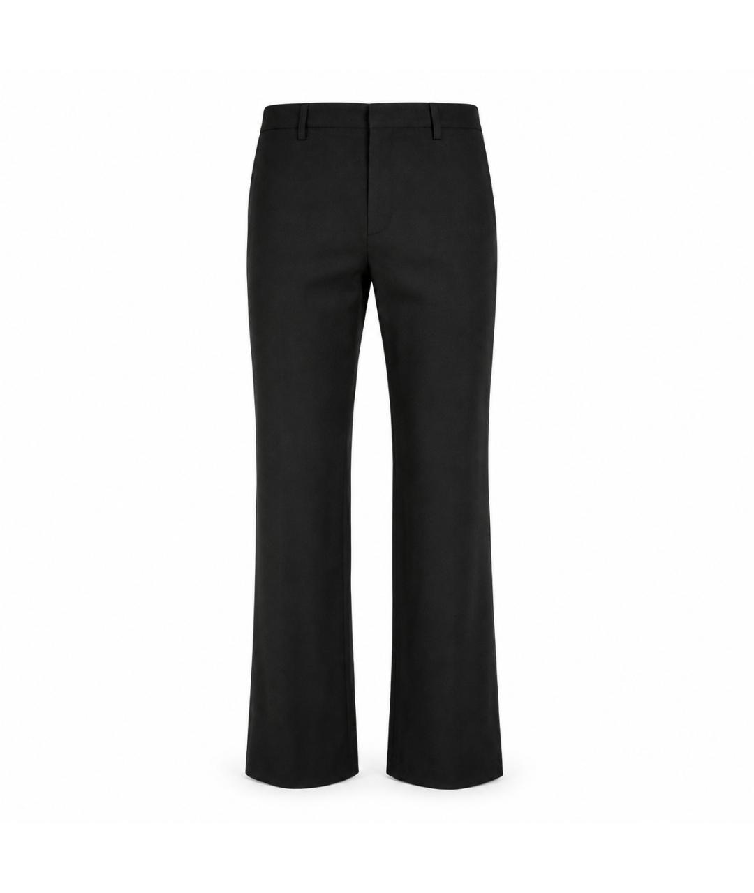 ANN DEMEULEMEESTER Черные хлопковые брюки широкие, фото 1
