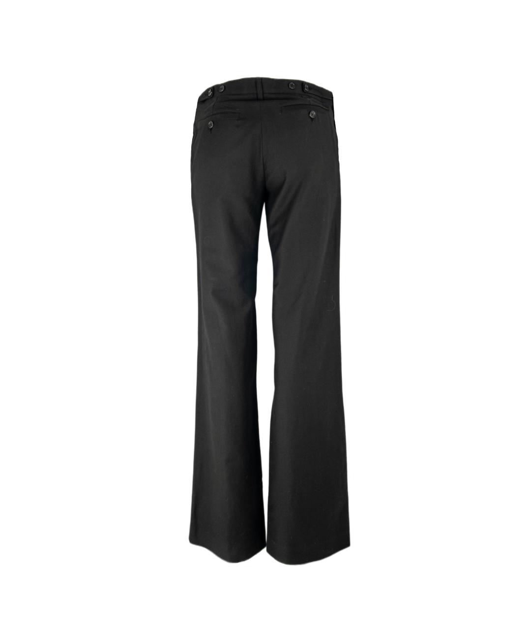 ANN DEMEULEMEESTER Черные хлопковые брюки широкие, фото 3
