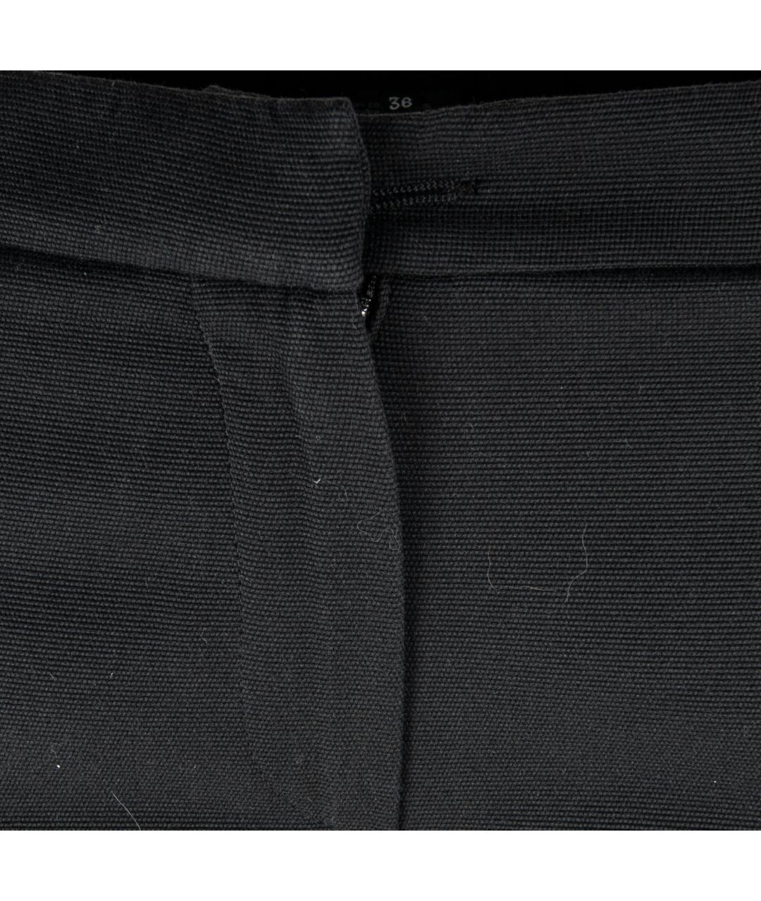 ANN DEMEULEMEESTER Черные хлопковые прямые брюки, фото 2