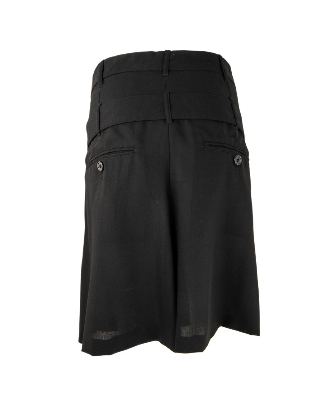 ANN DEMEULEMEESTER Черная шерстяная юбка мини, фото 4
