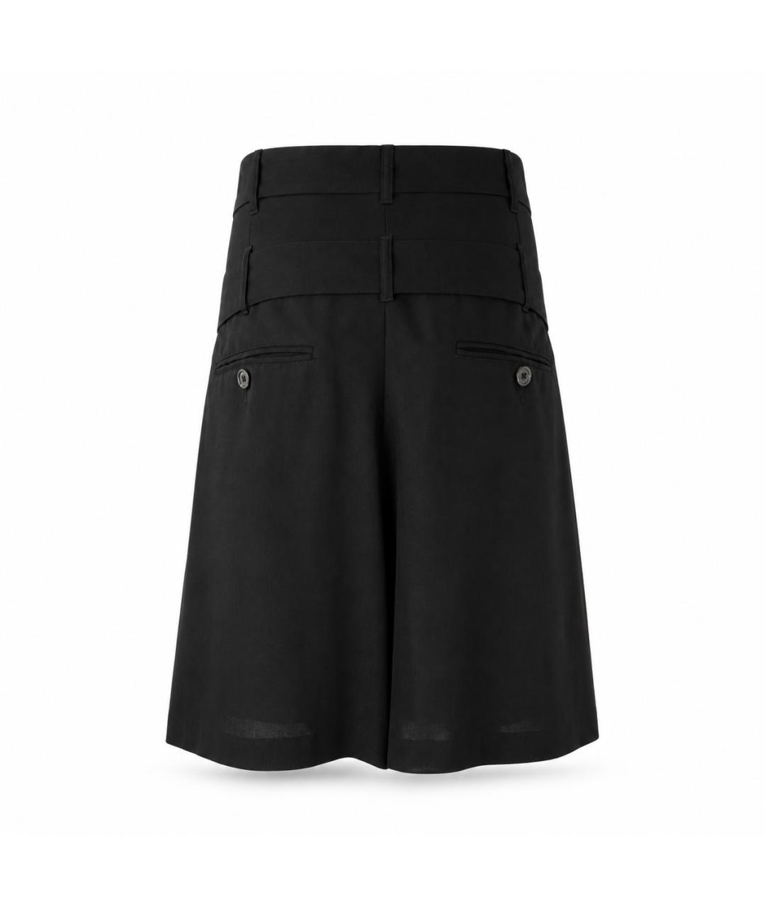 ANN DEMEULEMEESTER Черная шерстяная юбка мини, фото 3