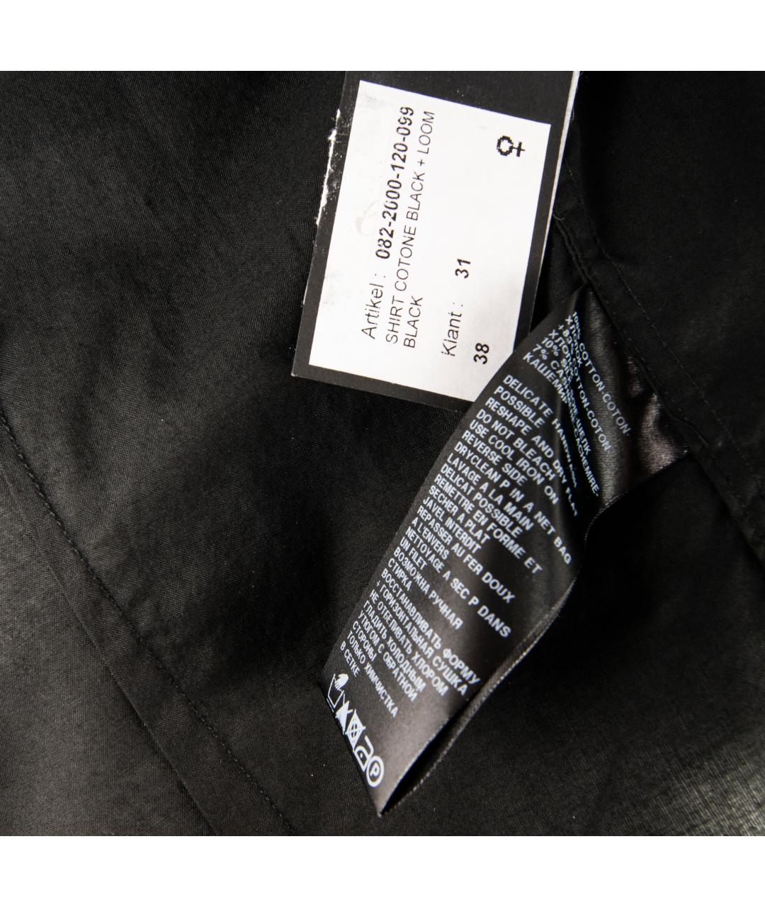ANN DEMEULEMEESTER Черная хлопковая рубашка, фото 4