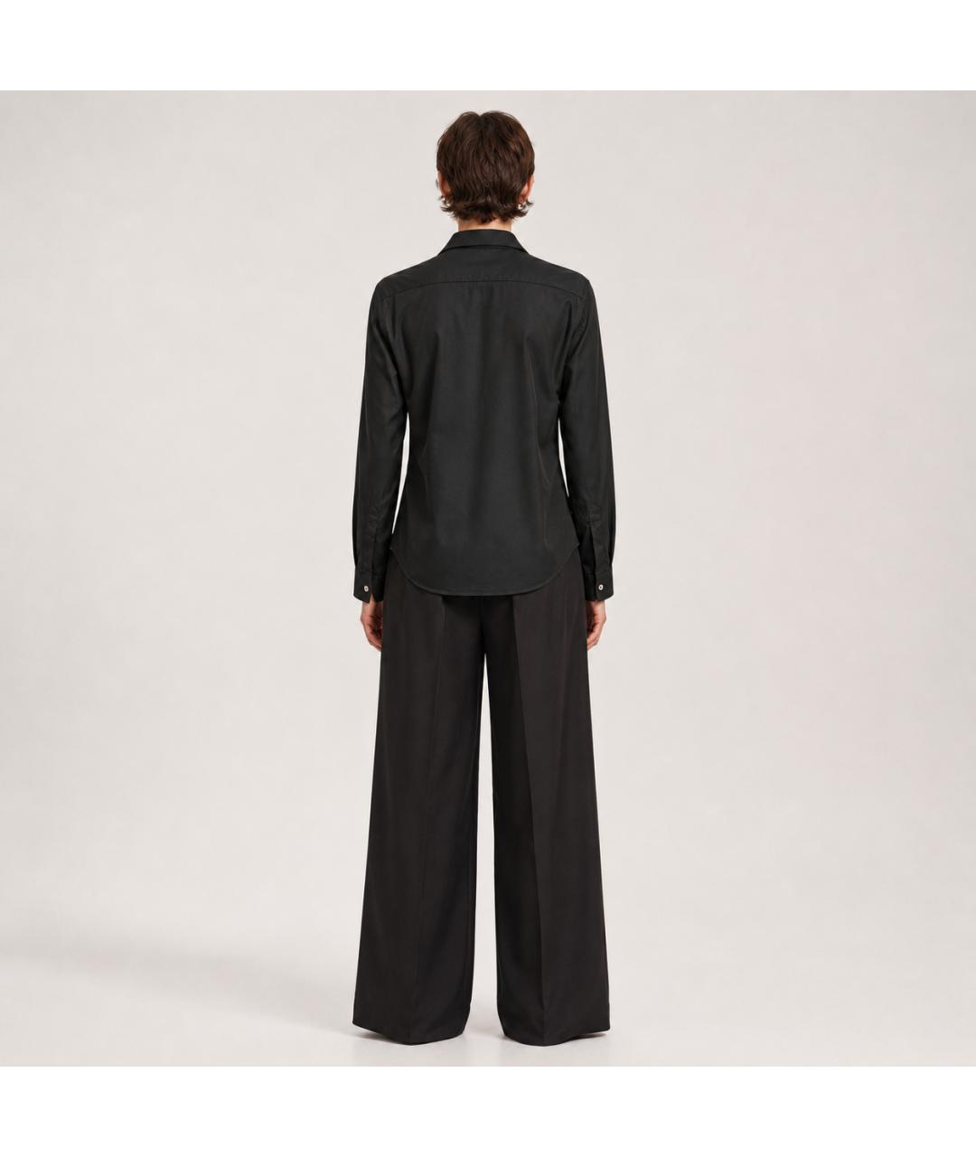 ANN DEMEULEMEESTER Черная хлопковая рубашка, фото 7