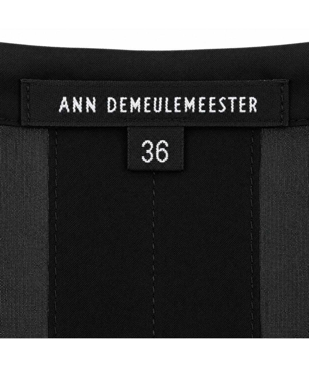 ANN DEMEULEMEESTER Черная вискозная рубашка, фото 6