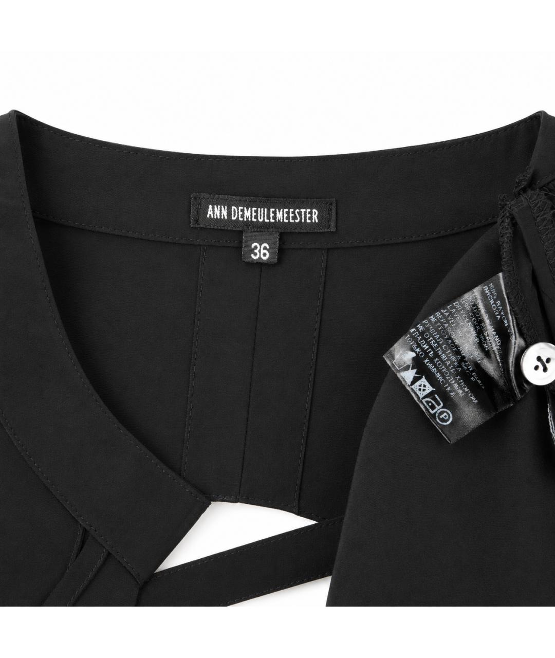 ANN DEMEULEMEESTER Черная вискозная рубашка, фото 5