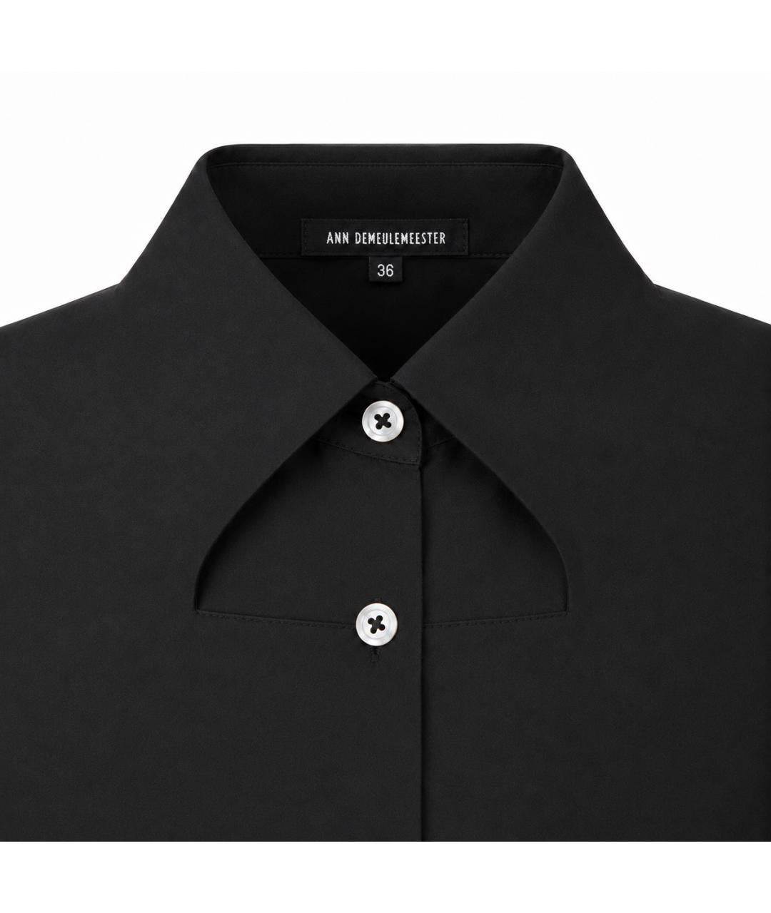 ANN DEMEULEMEESTER Черная вискозная рубашка, фото 2