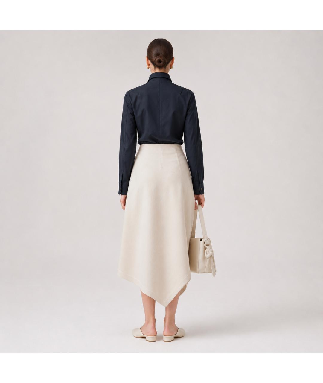 ANN DEMEULEMEESTER Темно-синяя хлопковая рубашка, фото 7