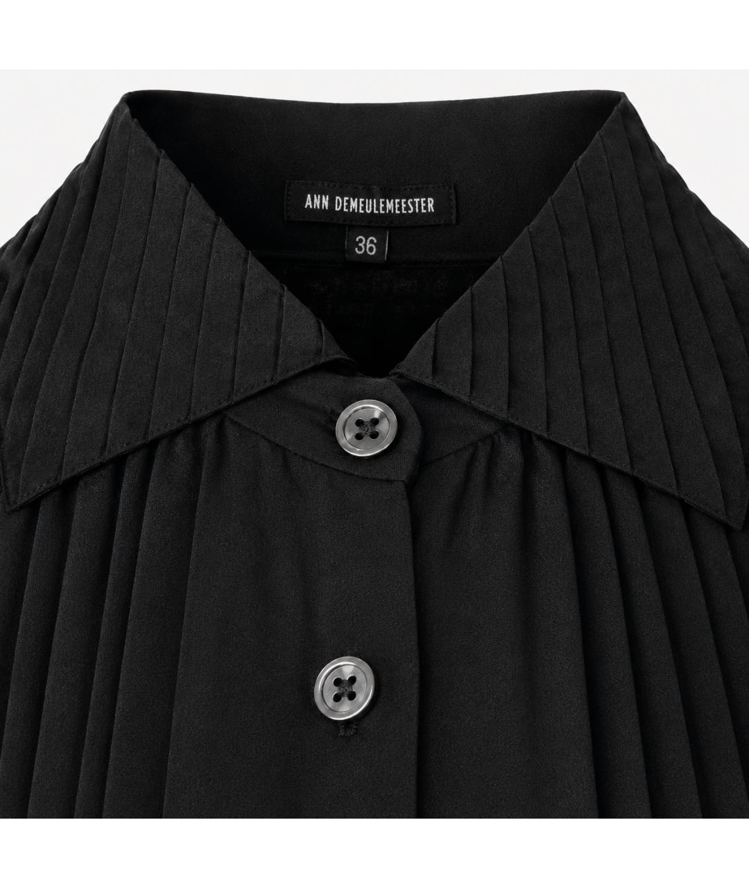 ANN DEMEULEMEESTER Черная хлопковая рубашка, фото 2