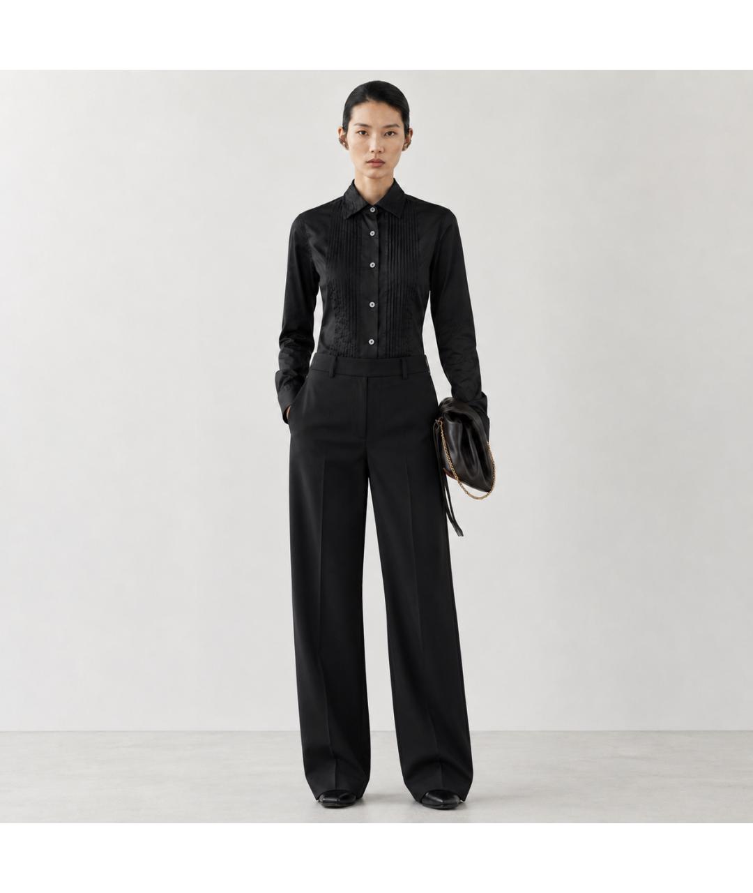 ANN DEMEULEMEESTER Черная хлопковая рубашка, фото 6