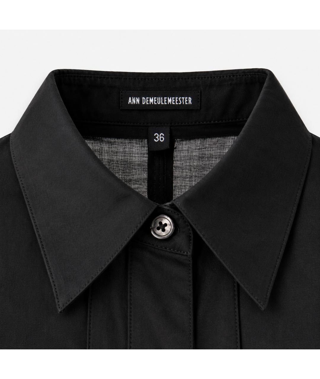 ANN DEMEULEMEESTER Черная хлопковая рубашка, фото 2