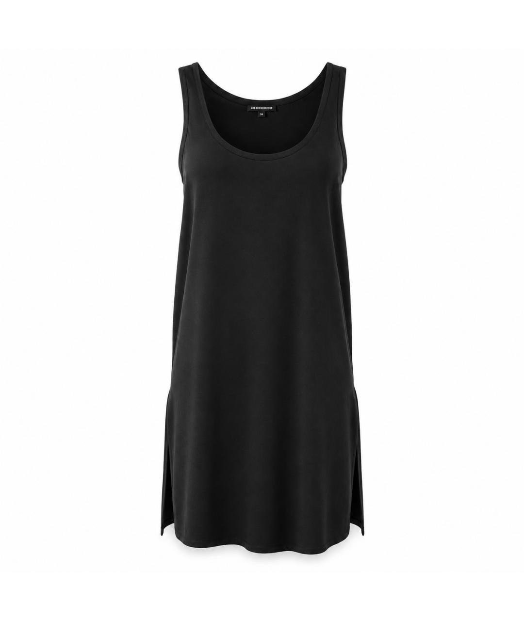 ANN DEMEULEMEESTER Черное шелковое платье, фото 1