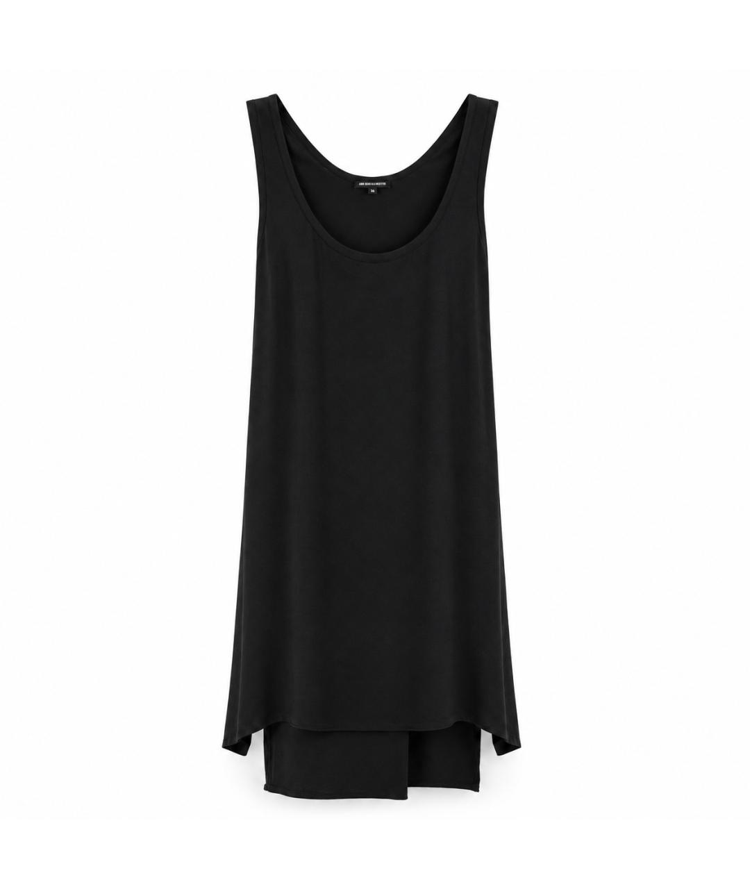 ANN DEMEULEMEESTER Черное шелковое платье, фото 7