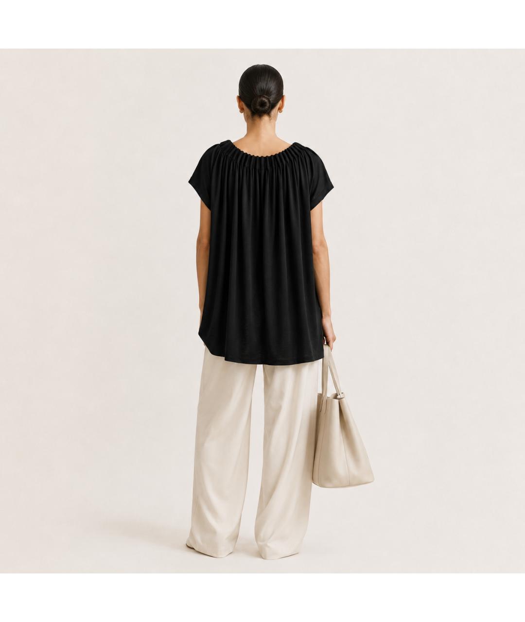 ANN DEMEULEMEESTER Черное полиэстеровое повседневное платье, фото 6