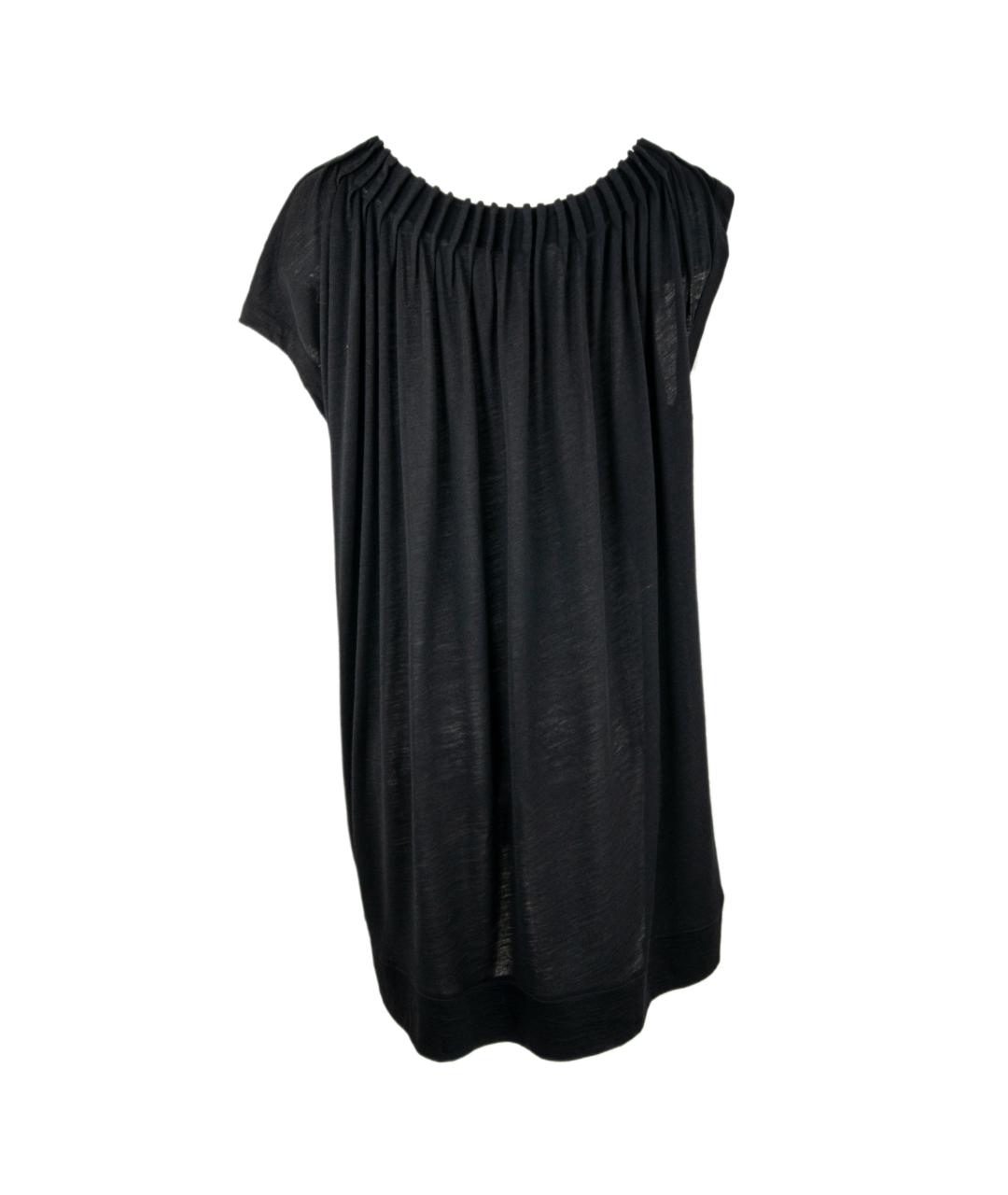 ANN DEMEULEMEESTER Черное полиэстеровое повседневное платье, фото 3